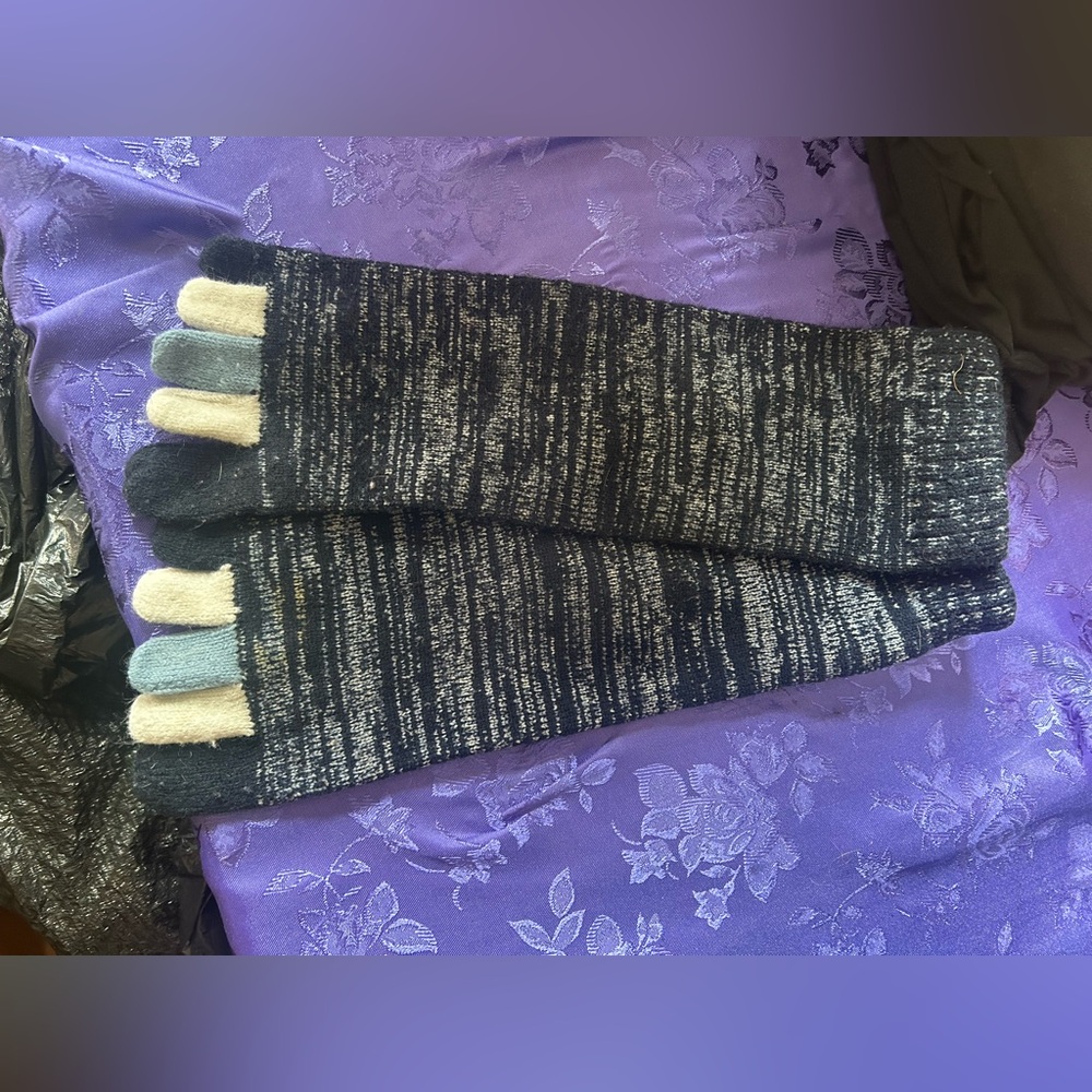 Toe socks vintage blue white and gray - Picture 2 of 4
